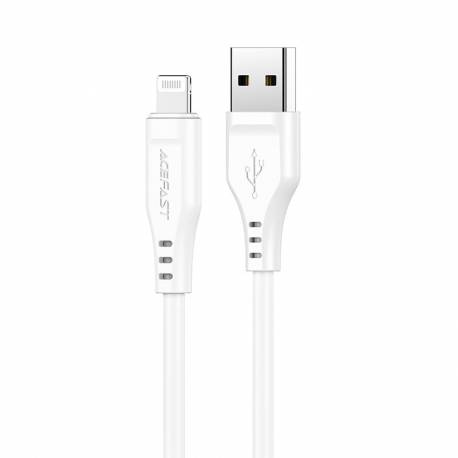 Acefast kabel MFI USB - Lightning 1,2m, 2,4A biały (C3-02 white)