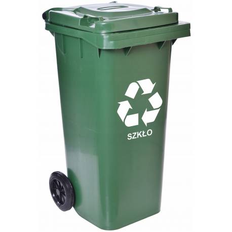 Pojemnik na odpady 120L kosz śmietnik zielony