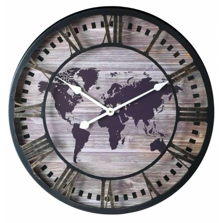 Zegar 60cm mapa świata TORIL