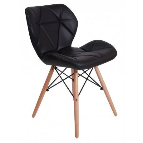 Krzesło tapicerowane MURET - czarny