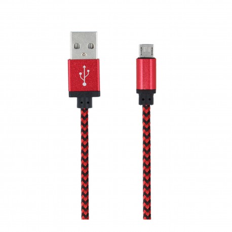 Kabel micro USB Forever pleciony czerwony