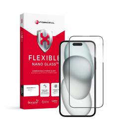Forcell Flexible 5D - Szkło Hybrydowe Do Iphone 15 Plus Czarny