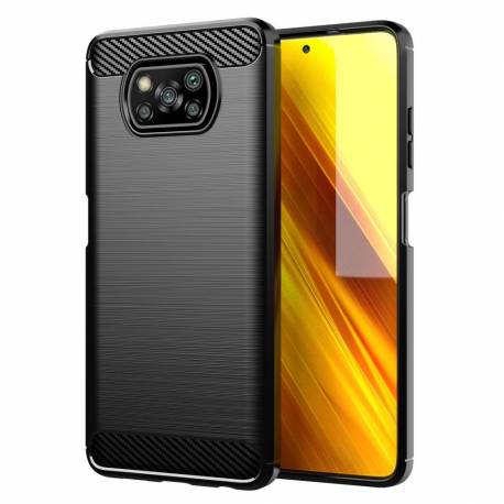 Futerał Carbon Do Xiaomi Poco X3 Czarny