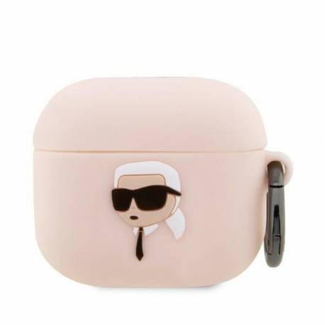Oryginalne Etui Karl Lagerfeld Klaprunikp Do Apple Airpods Pro (3D Sil Nft Karl / Różowy)