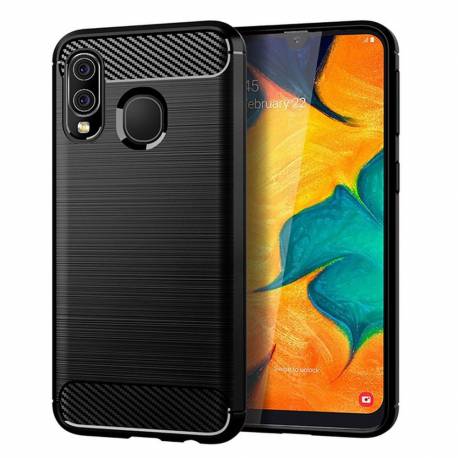 Futerał Carbon Do Samsung Galaxy A40 Czarny