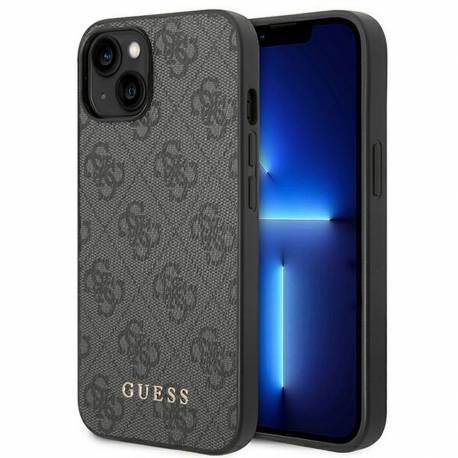 Oryginalne Etui Guess Hardcase Guhcp14Sg4Gfgr Do Iphone 14 (4G Gold Logo / Szary)