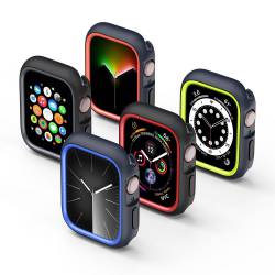 Dux Ducis Bamo - Futerał Ochronny Hard Pc Do Apple Watch Series 7/8/9 45Mm Czarno Pomarańczowy