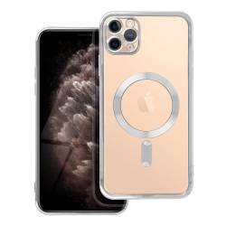 Futerał Electro Mag Cover Kompatybilny Z Magsafe Do Iphone 11 Pro Max Srebrny