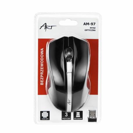 Mysz / Myszka Art Bezprzewodowa-Optyczna Usb Am-97 Czarna