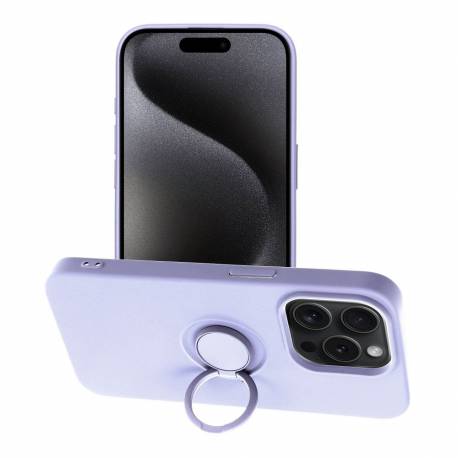 Futerał Silicone Ring Do Iphone 15 Pro Fioletowy