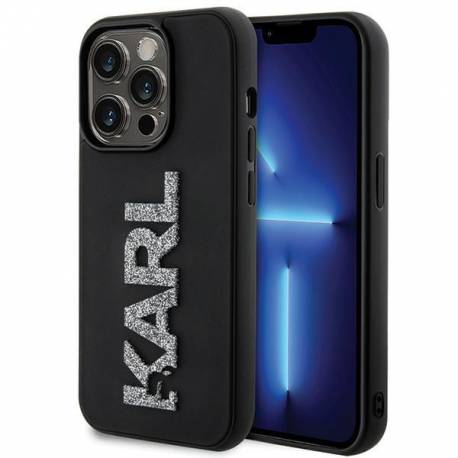 Oryginalne Etui Karl Lagerfeld Hardcase Klhcp15L3Dmbkck Do Iphone 15 Pro (3D Logo Glitter / Czarny)
