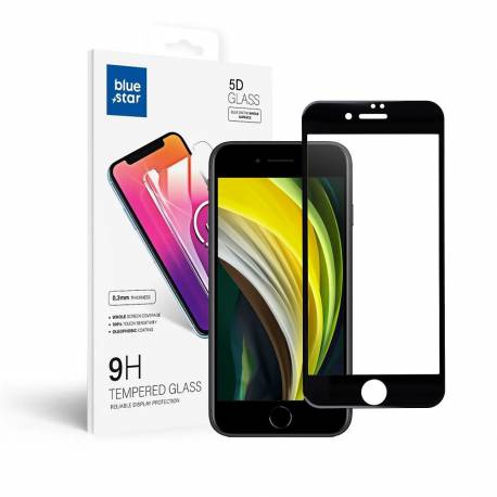 Szkło hartowane Blue Star 5D - do iPhone 7/8/SE 2020 4,7" (full glue) czarny
