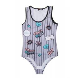 Body Z Nadrukiem - Szare - Xbody1Sz