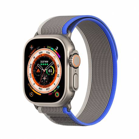 Dux Ducis Yj - Pasek Nylonowy Do Apple Watch 42/44/45/49Mm Niebiesko Szary