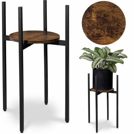 Kwietnik Stojący Loftowy Torre Rustic 60 Cm Czarny