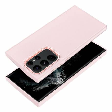 Futerał Frame Do Samsung S22 Ultra Pudrowy Róż