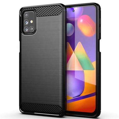 Futerał Carbon Do Samsung Galaxy M31S Czarny