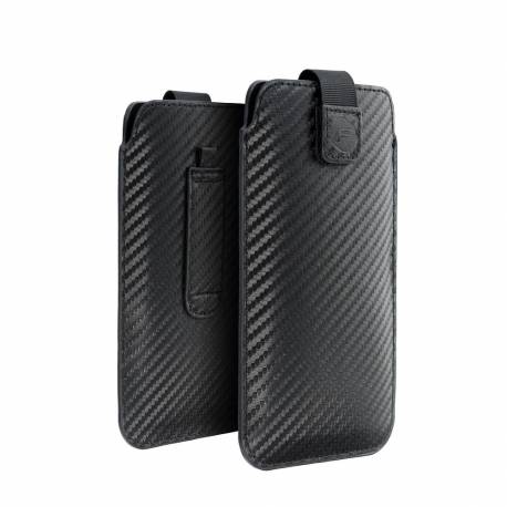 Futerał Uniwersalny Pocket Carbon - Model 11 - Do Iphone 12 / 12 Pro Samsung Note / Note 2 / Note 3 / Xcover 5 / S21