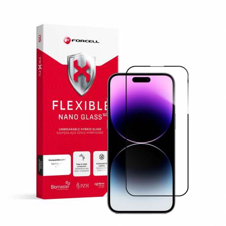 Forcell Flexible 5D - Szkło Hybrydowe Do Iphone 14 Pro Max Czarny