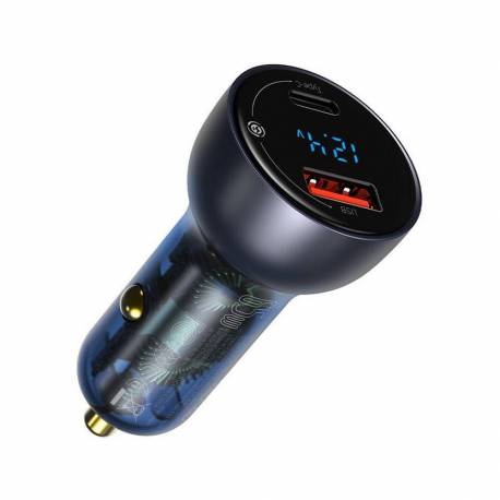 BASEUS ładowarka samochodowa Particular Digital USB + Typ C QC3.0 PD 65W tarnish CCKX-C0A/VCKX65C