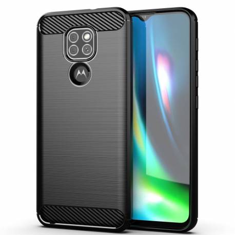 Futerał Carbon Do Motorola Moto G9 Play / E7 Plus Czarny