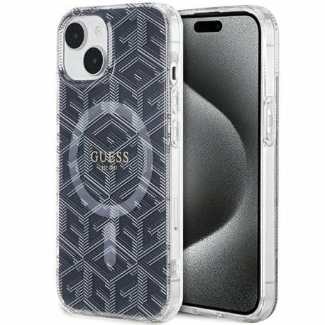 Oryginalne Etui Guess Hardcase Guhmp15Shgcustgk Do Iphone 15 (Kompatybilny Z Magsafe / Iml Gcube / Czarny)