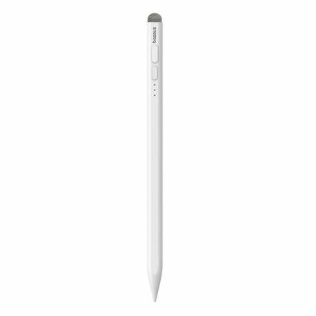 Baseus Rysik Do Telefonu Pojemnościowy Stylus Writing Led (Wersja Aktywna/pasywna + Kabel Typ C Do Typ C) 130 Mah Biały P8001580