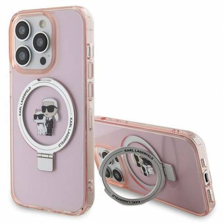 Oryginalne Etui Karl Lagerfeld Hardcase Klhmp15Lhmrskcp Do Iphone 15 Pro (Kompatybilny Z Magsafe / Ringstand Kc / Różowy)