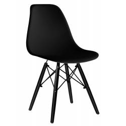 Krzesło Plastikowe Milano Black Dsw Czarne
