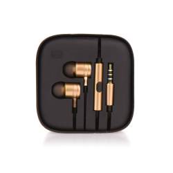Zestaw Słuchawkowy / Słuchawki Stereo Box Mi Metal Złoty (Jack 3,5Mm)