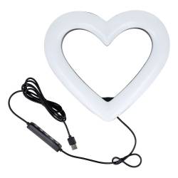 Lampa LED Ring / Heart Stream RGB pierścieniowa 10 cali FULL COLOR z uchwytem na telefon + statyw JM26-10