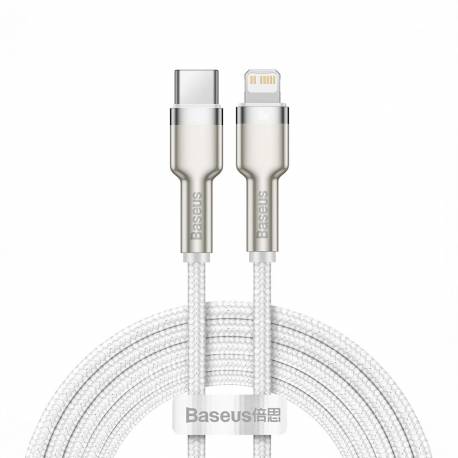 Kabel Baseus Cafule Series Metal Data Usb-C / Lightning 20W Pd 2 M - Biały