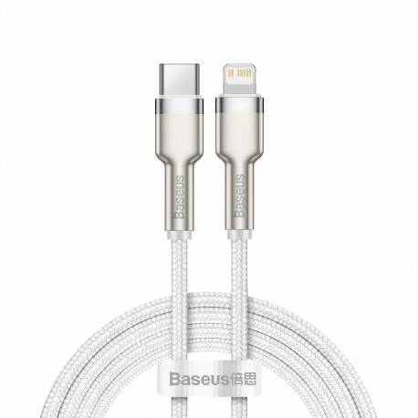 Kabel Baseus Cafule Series Metal Data Usb-C / Lightning 20W Pd 1 M - Biały