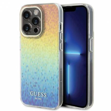 Etui Guess Iml Faceted Mirror Disco Iridescent Na Iphone 14 Pro - Wielokolorowe