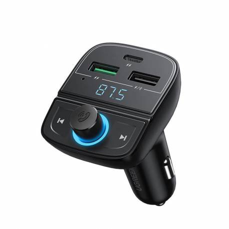 Ugreen Transmiter Fm Bluetooth 5.0 Ładowarka Samochodowa Mp3 3X Usb Tf Micro Sd 4,8 A Czarny (Cd229)