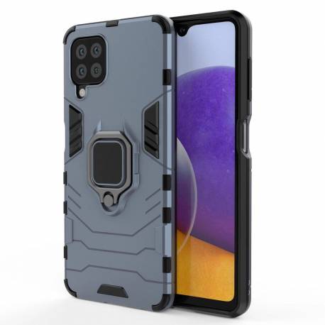 Ring Armor Pancerne Hybrydowe Etui Pokrowiec + Magnetyczny Uchwyt Samsung Galaxy A22 4G Niebieski
