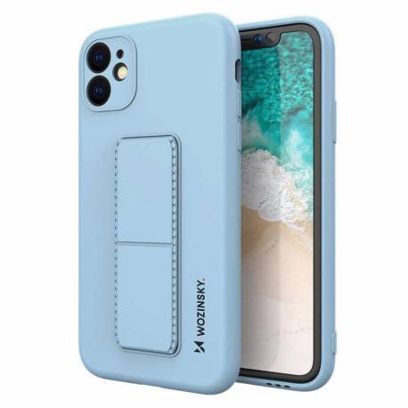 Wozinsky Kickstand Case Silikonowe Etui Z Podstawką Etui Samsung Galaxy A32 4G Jasnoniebieskie