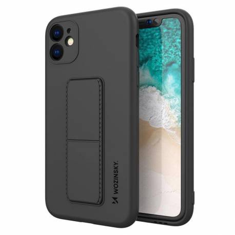 Wozinsky Kickstand Case Silikonowe Etui Z Podstawką Etui Samsung Galaxy A32 4G Czarne