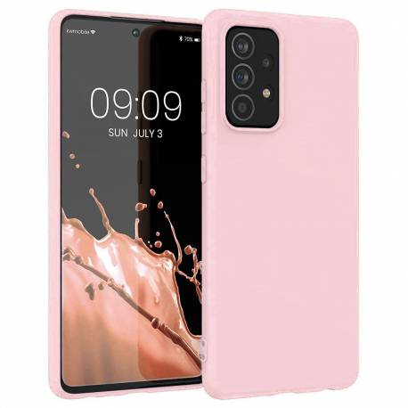 Silicone Case Elastyczne Silikonowe Etui Pokrowiec Samsung Galaxy A22 4G Różowy