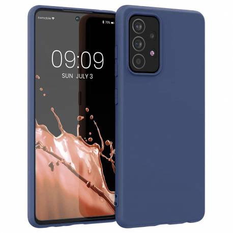 Silicone Case Elastyczne Silikonowe Etui Pokrowiec Samsung Galaxy A22 4G Niebieski
