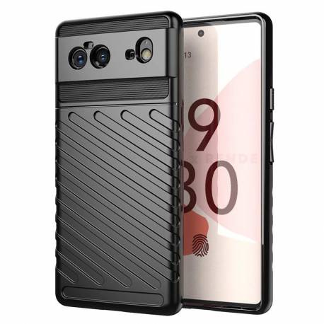 Thunder Case Elastyczne Pancerne Etui Pokrowiec Google Pixel 6 Czarny