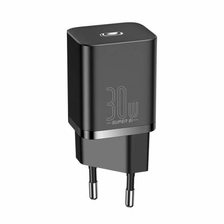 Baseus Super Si 1C Szybka Ładowarka Usb Typ C 30W Power Delivery Quick Charge Czarny (Ccsup-J01)