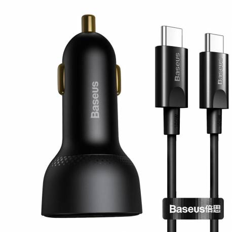 Baseus Superme Szybka Ładowarka Samochodowa Usb / Usb Typ C 100W Pps Quick Charge Power Delivery + Kabel Usb Typ C 100W (20V/5A)