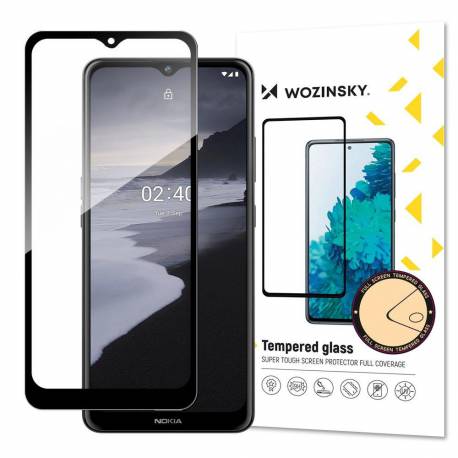 Wozinsky Super Wytrzymałe Szkło Hartowane Full Glue Na Cały Ekran Z Ramką Case Friendly Nokia 2.4 Czarny