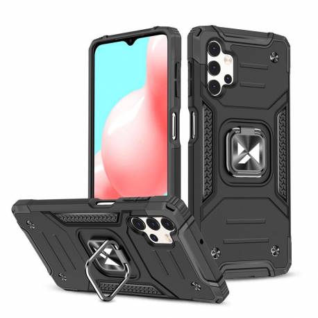 Wozinsky Ring Armor Pancerne Hybrydowe Etui Pokrowiec + Magnetyczny Uchwyt Samsung Galaxy A32 5G Czarny