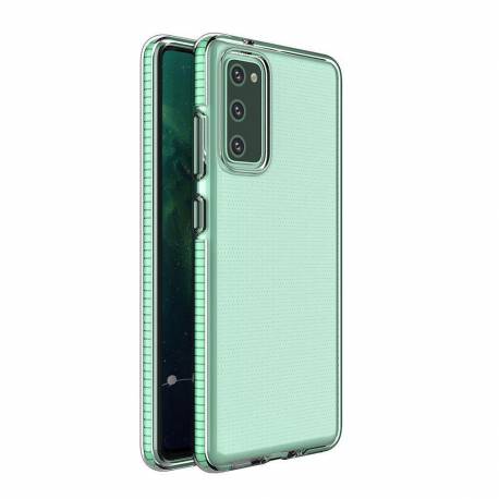 Spring Case Pokrowiec Żelowe Etui Z Kolorową Ramką Do Samsung Galaxy A72 4G Miętowy