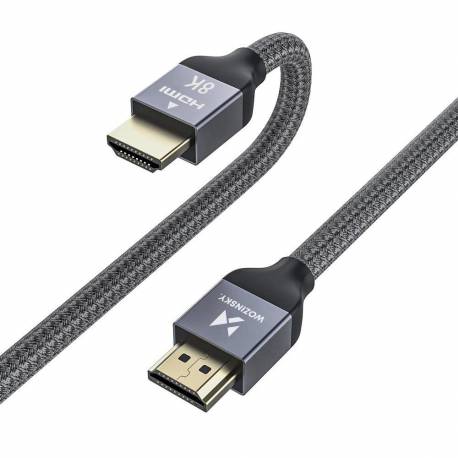 Wozinsky Kabel Hdmi 2.1 8K 60 Hz 48 Gbps / 4K 120 Hz / 2K 144 Hz 2 M Srebrny (Whdmi-20)