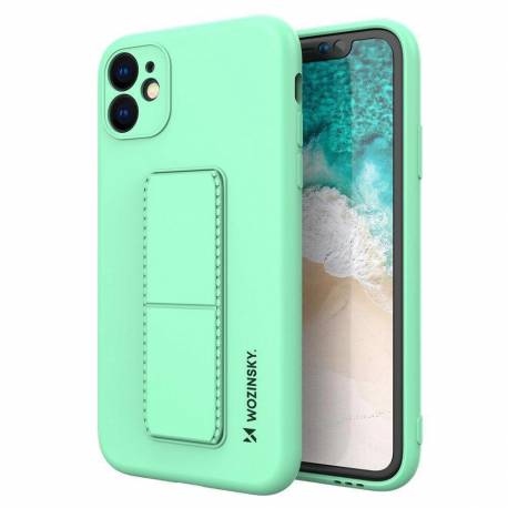 Wozinsky Kickstand Case Silikonowe Etui Z Podstawką Iphone 12 Pro Max Miętowe