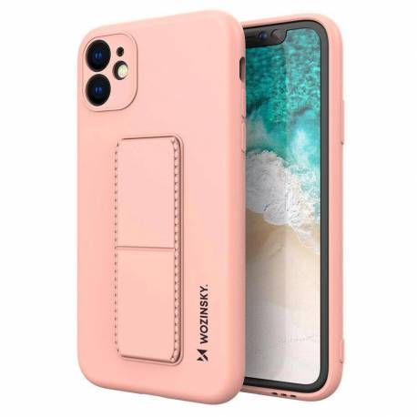 Wozinsky Kickstand Case Silikonowe Etui Z Podstawką Iphone 12 Pro Max Różowe