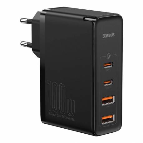 Baseus Gan2 Pro Szybka Ładowarka Sieciowa 100W Usb / Usb Typ C Quick Charge 4+ Power Delivery Czarny (Ccgan2P-L01)